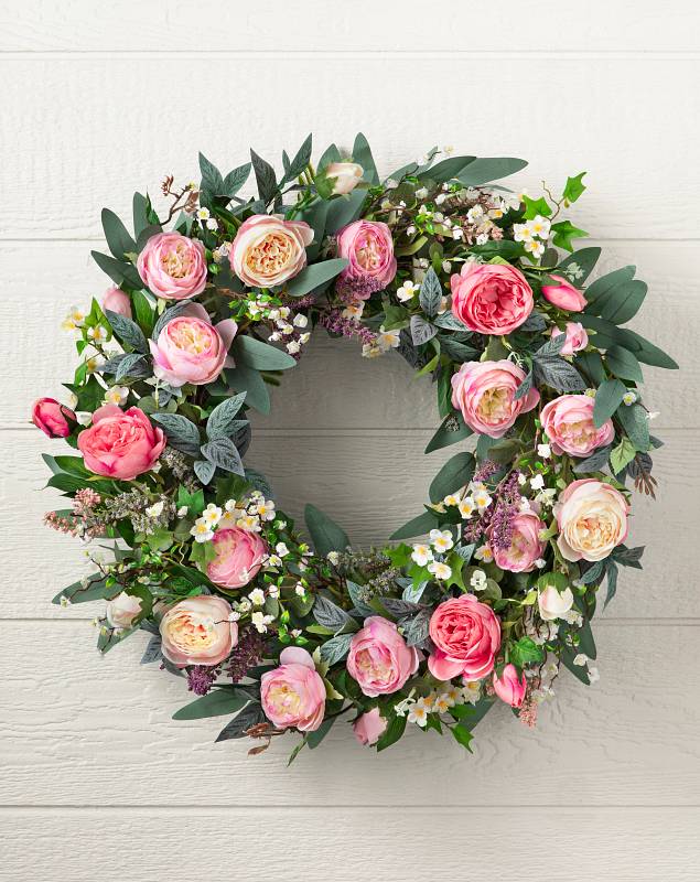 balsam hill rose spring wreath